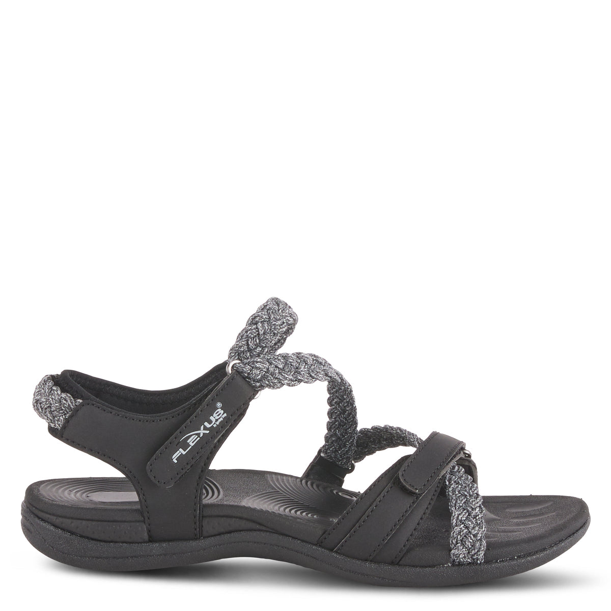 Flexus FLEXUS POWERBOAT SANDALS sandal in black with flexible sole