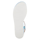 L'Artiste L'ARTISTE RHODYS ANKLE STRAP SANDALS sandal in blue multi with handcrafted leather design