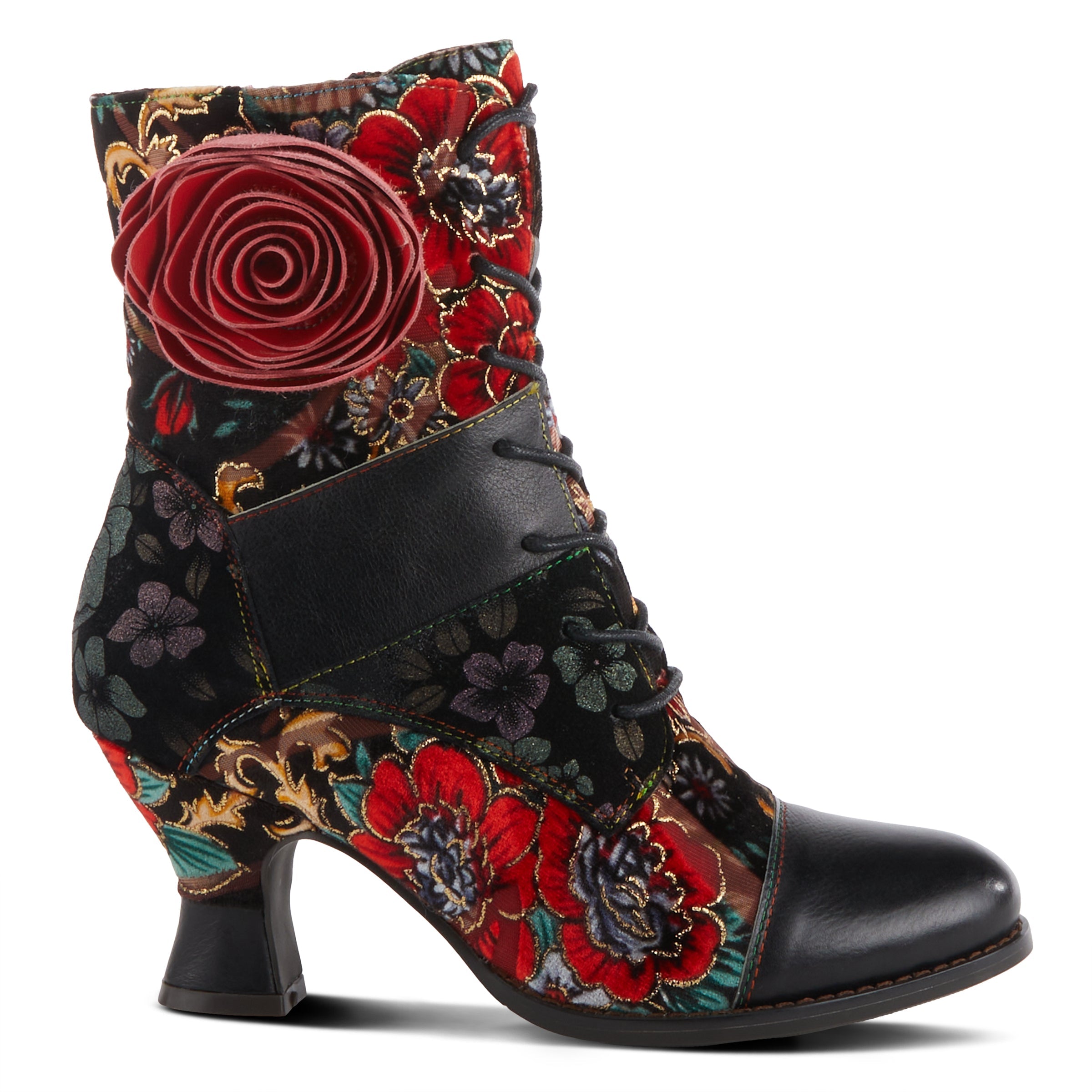 L'artiste Roselia Boots: Floral Pattern Boot – Spring Step Shoes