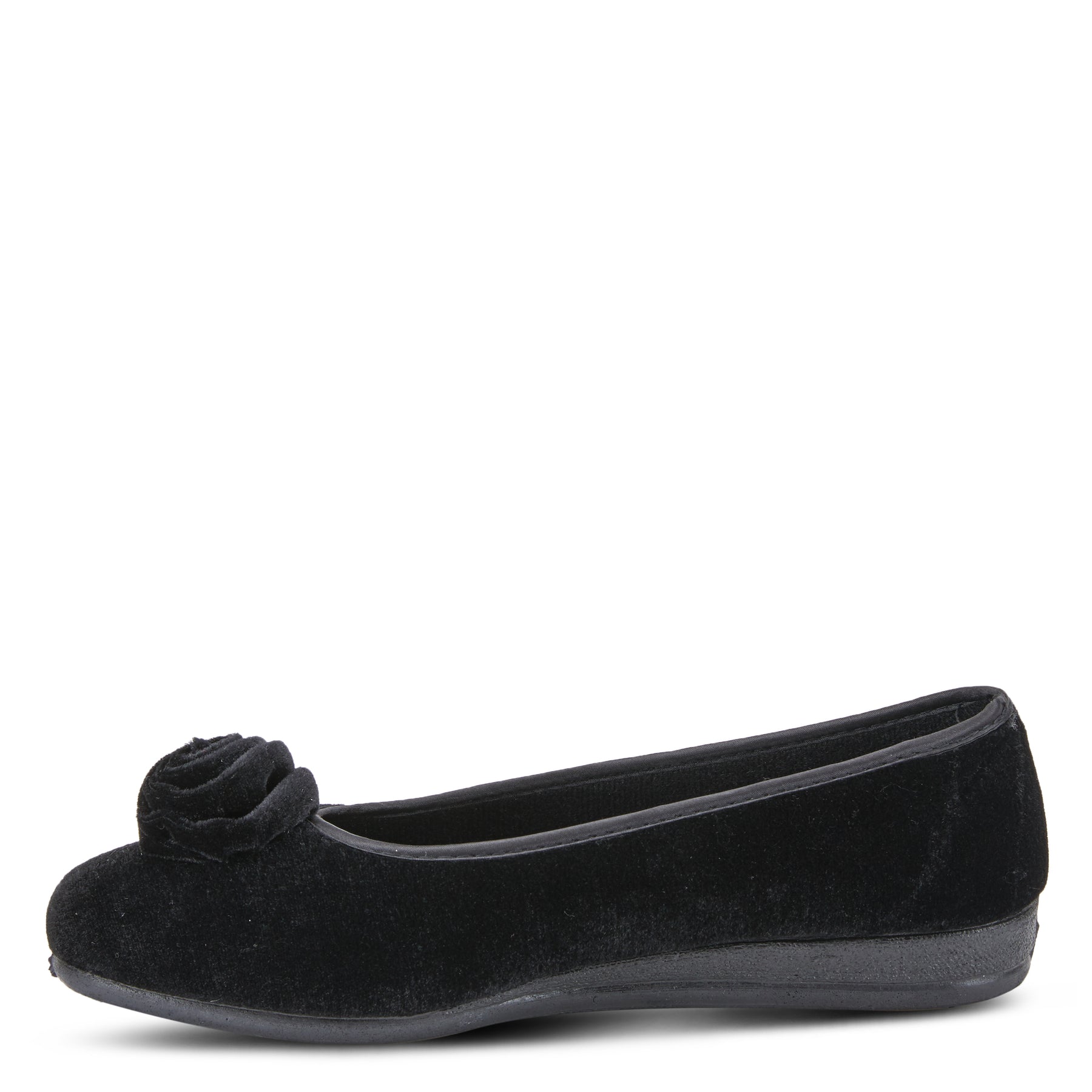 BLACK ROSELOUD SLIPPER by FLEXUS – Spring Step Shoes