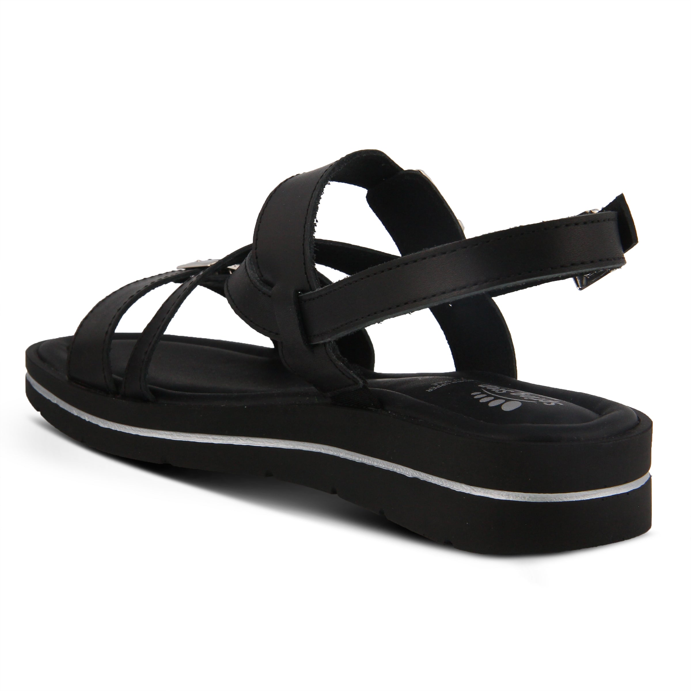 Spring Step SPRING STEP SALICARIA ANKLE STRAP SANDAL sandal in black with comfortable everyday design
