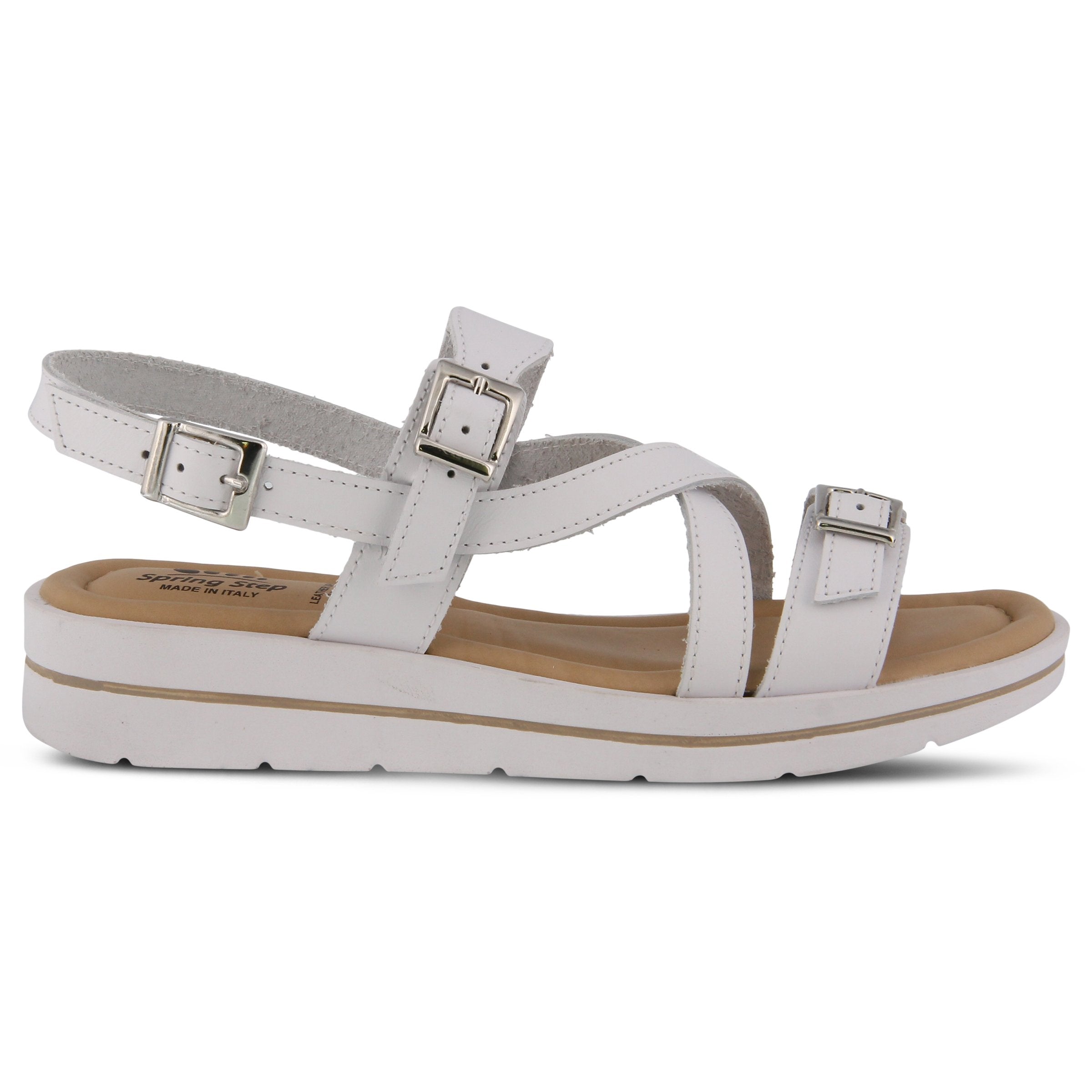 Spring Step SPRING STEP SALICARIA ANKLE STRAP SANDAL sandal in white with comfortable everyday design
