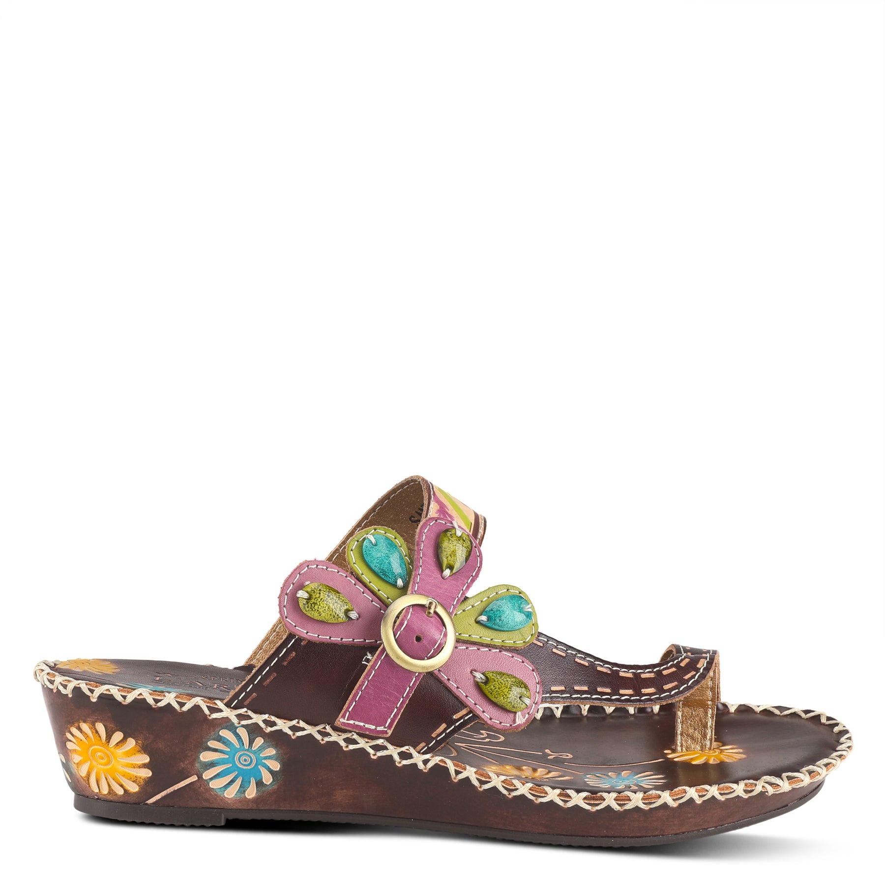 BROWN SANTORINI SLIDE SANDAL by L'ARTISTE – Spring Step Shoes