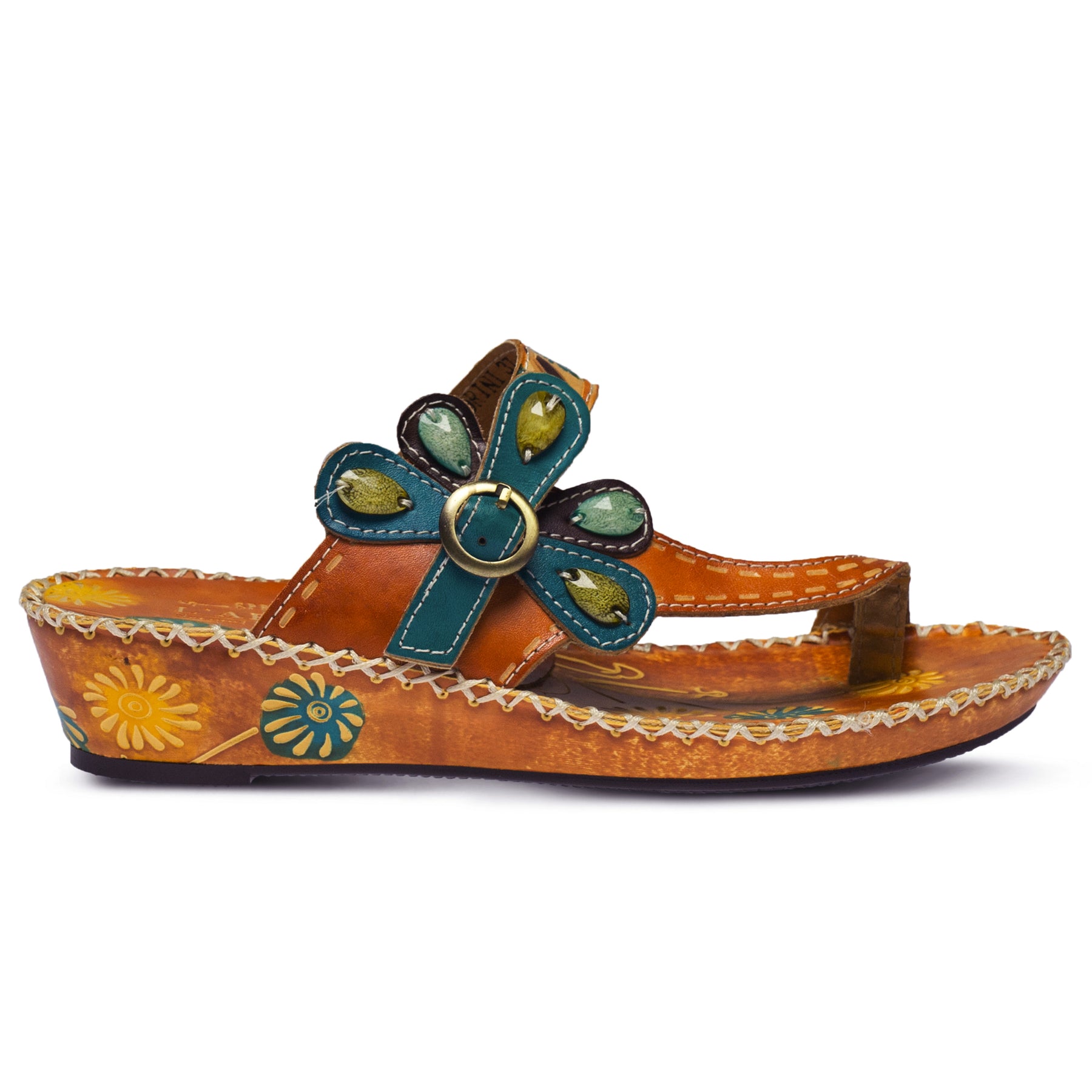 BROWN SANTORINI SLIDE SANDAL by L'ARTISTE – Spring Step Shoes