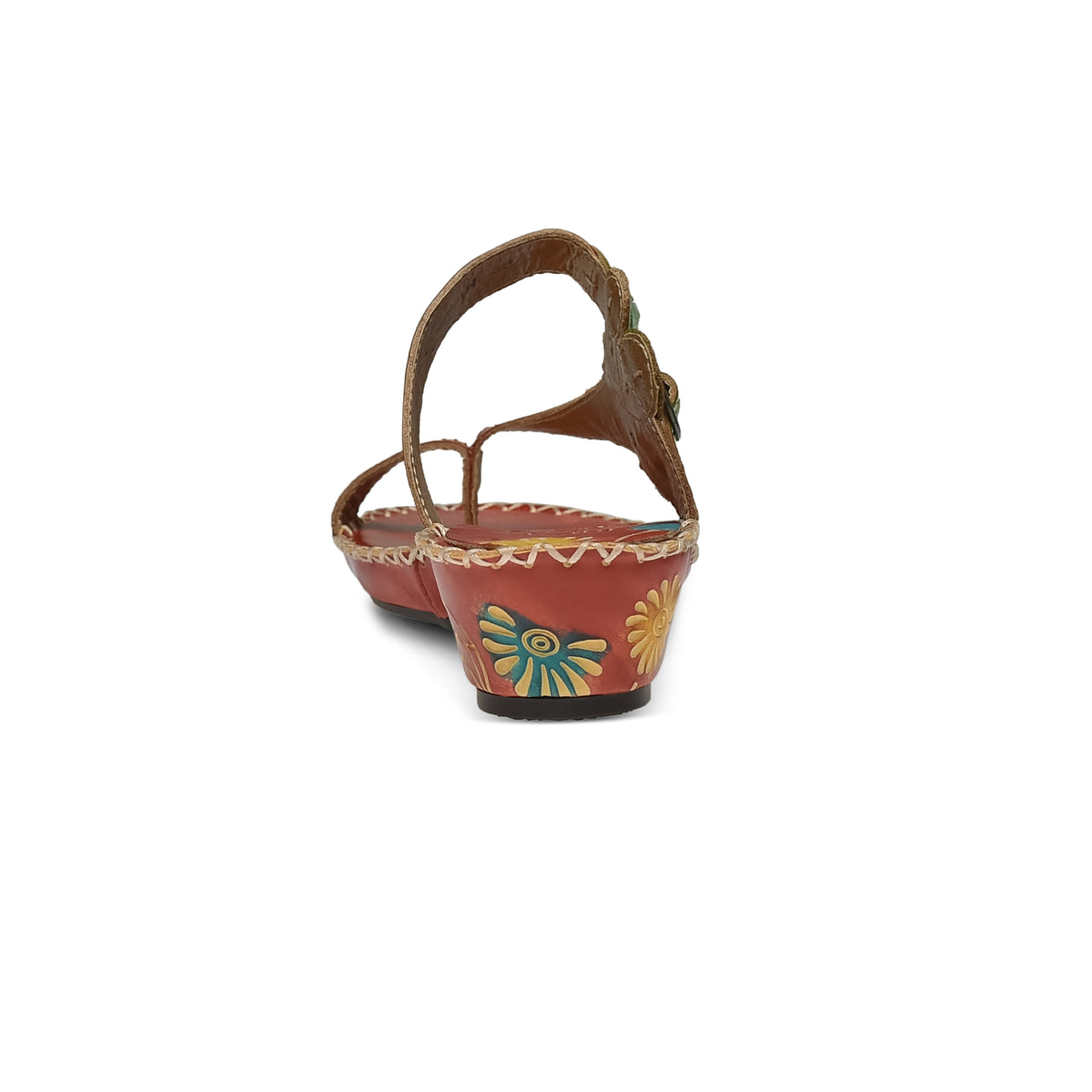 L'Artiste Santorini slide sandal in Red, detail view