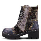 L'Artiste L'ARTISTE SEVERE BOOTS boot in blue multi with handcrafted leather design