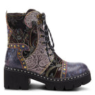 L'Artiste L'ARTISTE SEVERE BOOTS boot in blue multi with handcrafted leather design