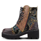 L'Artiste L'ARTISTE SEVERE BOOTS boot in charcoal multi with handcrafted leather design