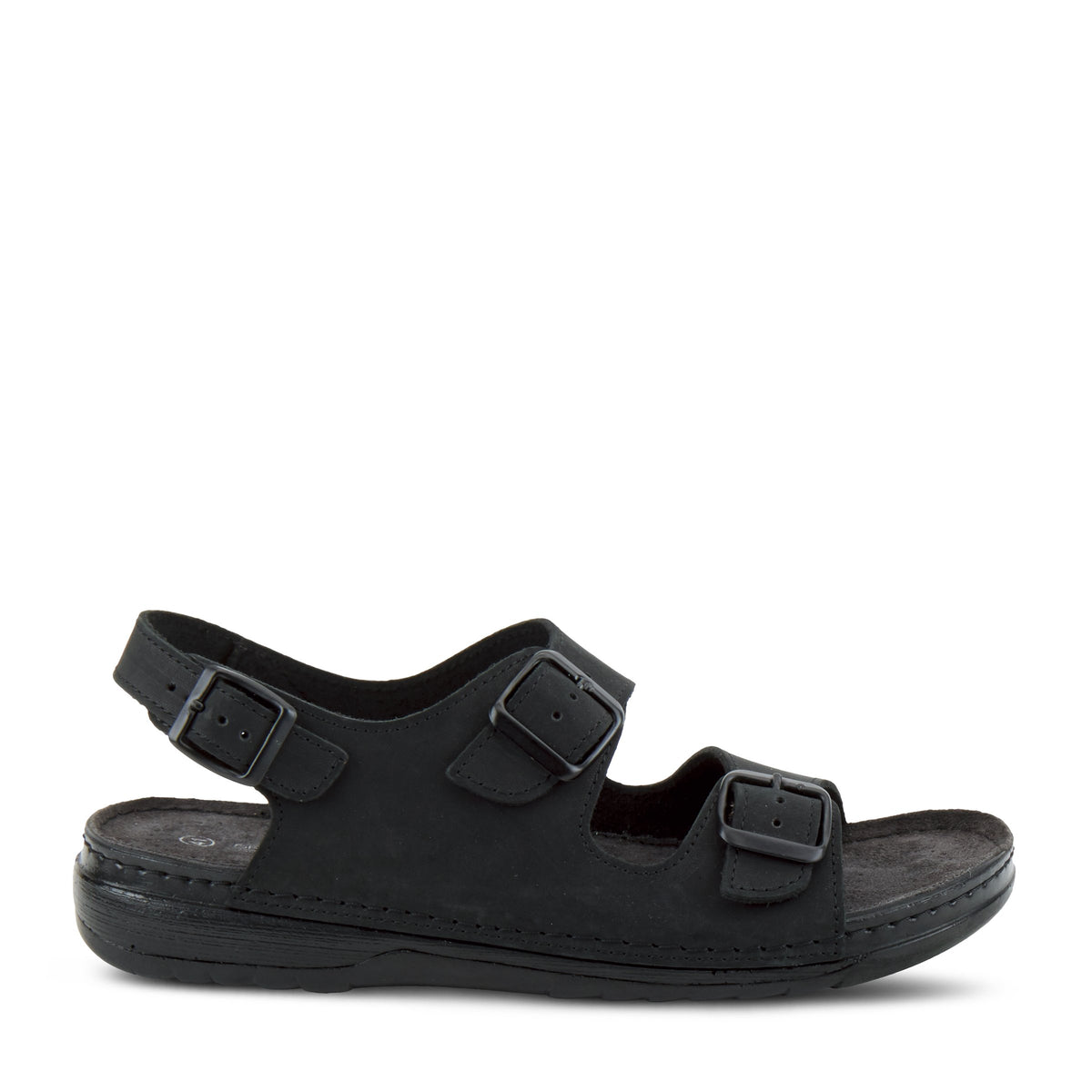 Spring Step SPRING STEP MEN SPIRO MEN'S SANDAL sandal in black nubuck with comfortable everyday design