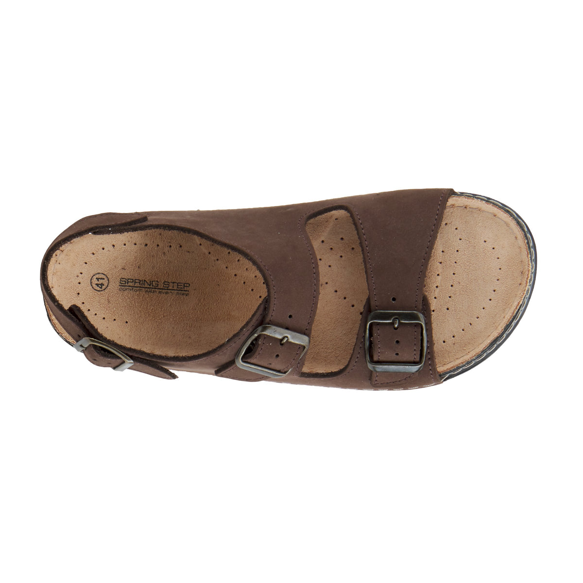 Spring Step SPRING STEP MEN SPIRO MEN'S SANDAL sandal in chocolate nubuck with comfortable everyday design
