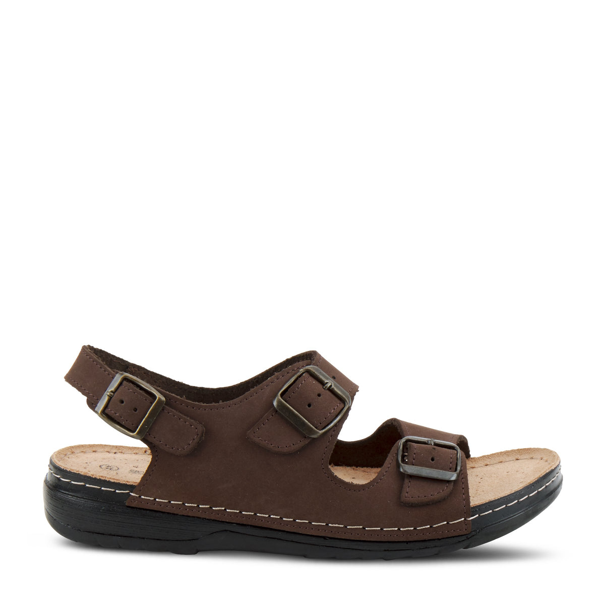 Spring Step SPRING STEP MEN SPIRO MEN'S SANDAL sandal in chocolate nubuck with comfortable everyday design