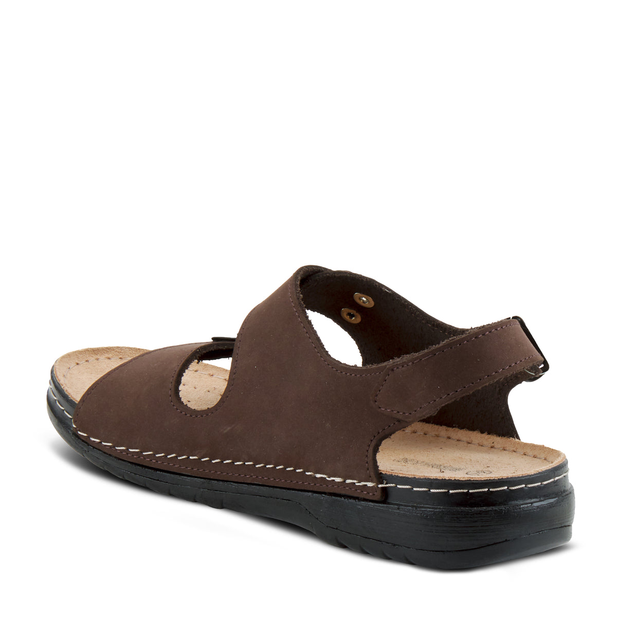 Spring Step SPRING STEP MEN SPIRO MEN'S SANDAL sandal in chocolate nubuck with comfortable everyday design