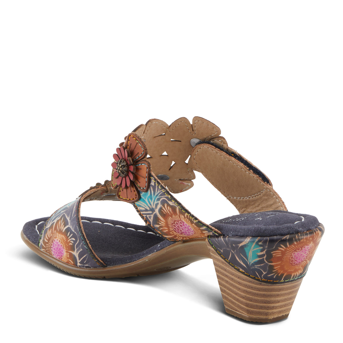 L'Artiste L'ARTISTE SUMMERFUN SANDALS sandal in navy multi with handcrafted leather design