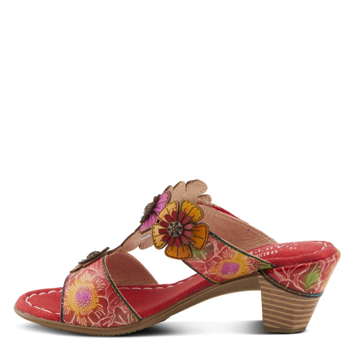 L'Artiste L'ARTISTE SUMMERFUN SANDALS sandal in red multi with handcrafted leather design
