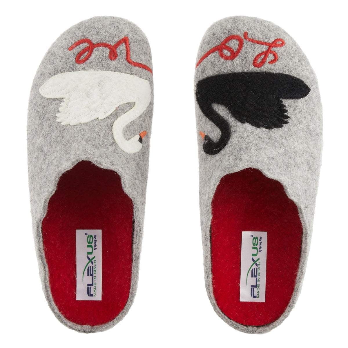 Flexus FLEXUS SWANLOVE SLIPPER comfort shoe in grey with flexible sole