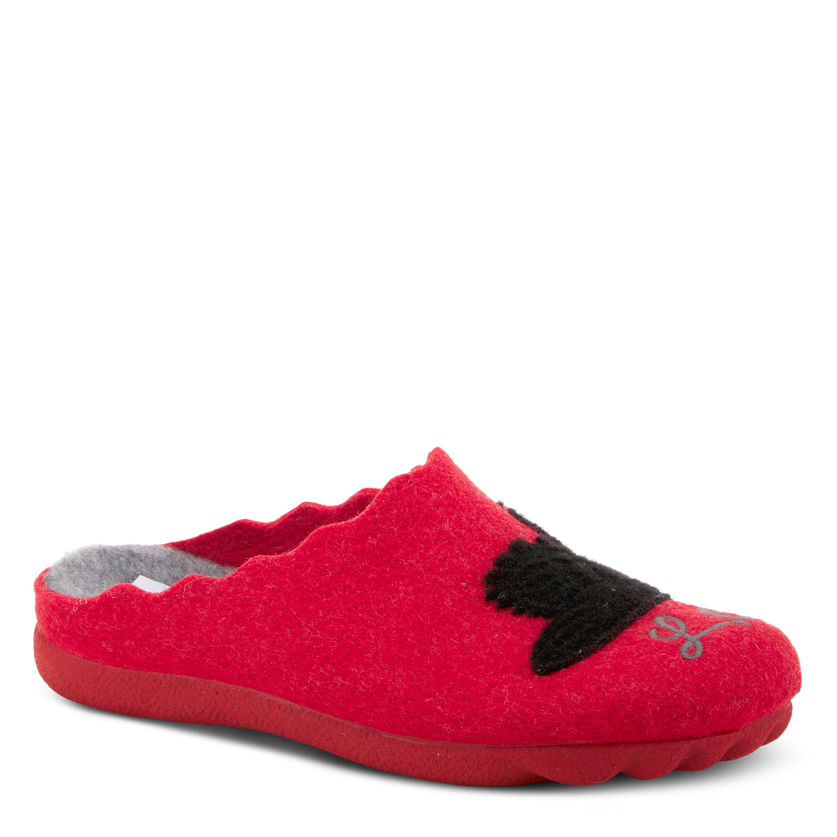 Flexus FLEXUS SWANLOVE SLIPPER comfort shoe in red with flexible sole