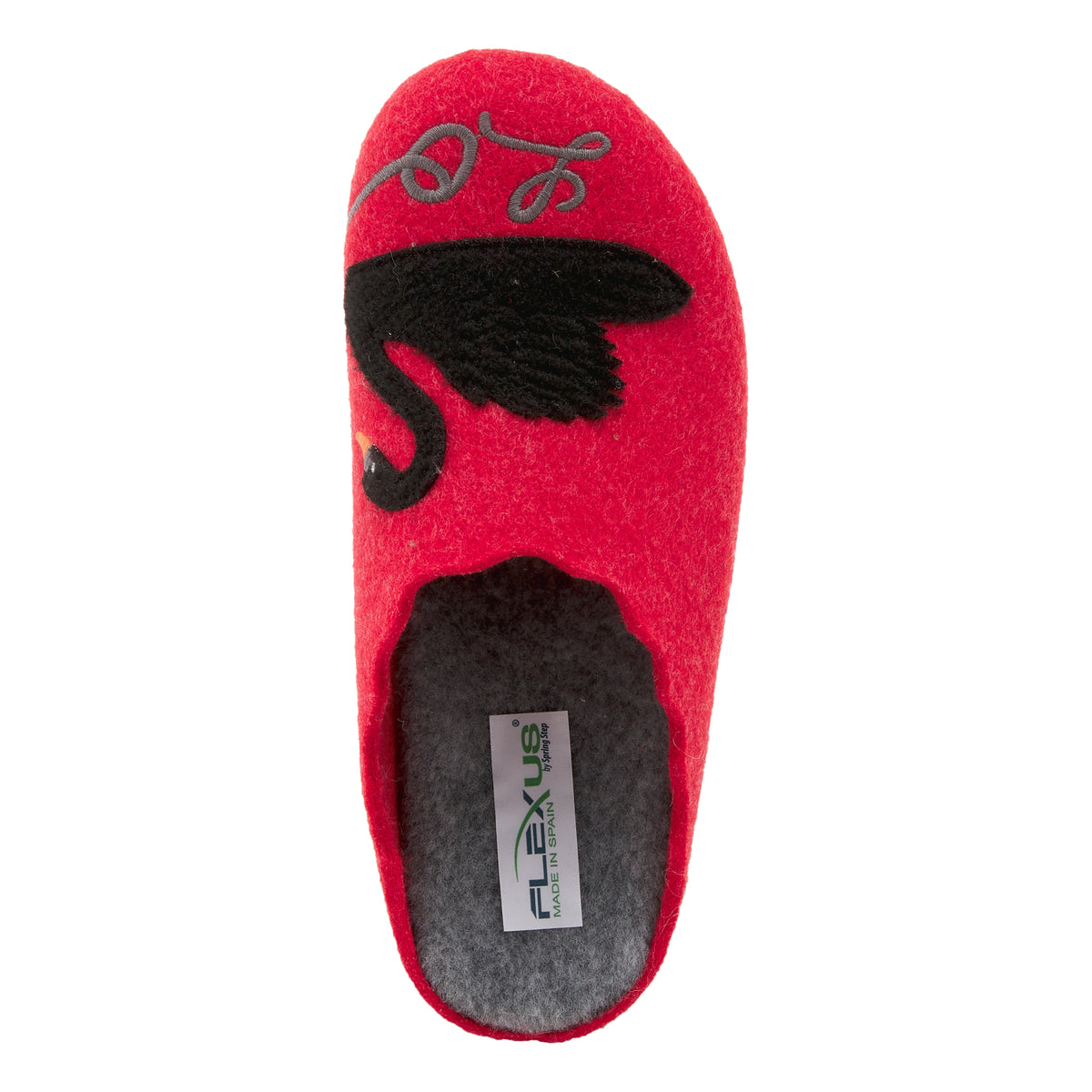 Flexus FLEXUS SWANLOVE SLIPPER comfort shoe in red with flexible sole