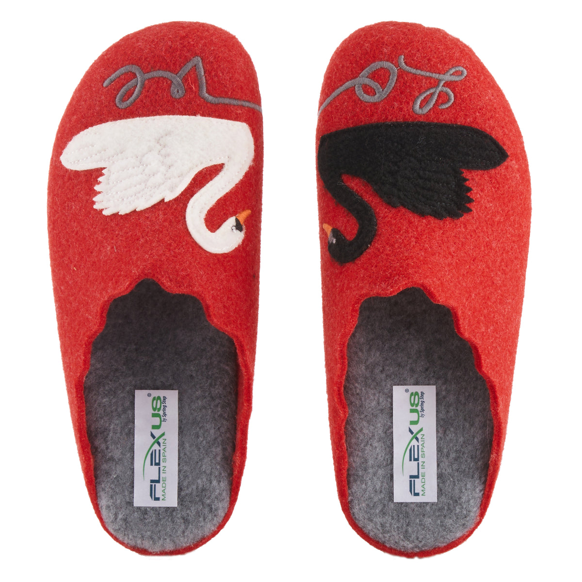 Flexus FLEXUS SWANLOVE SLIPPER comfort shoe in red with flexible sole