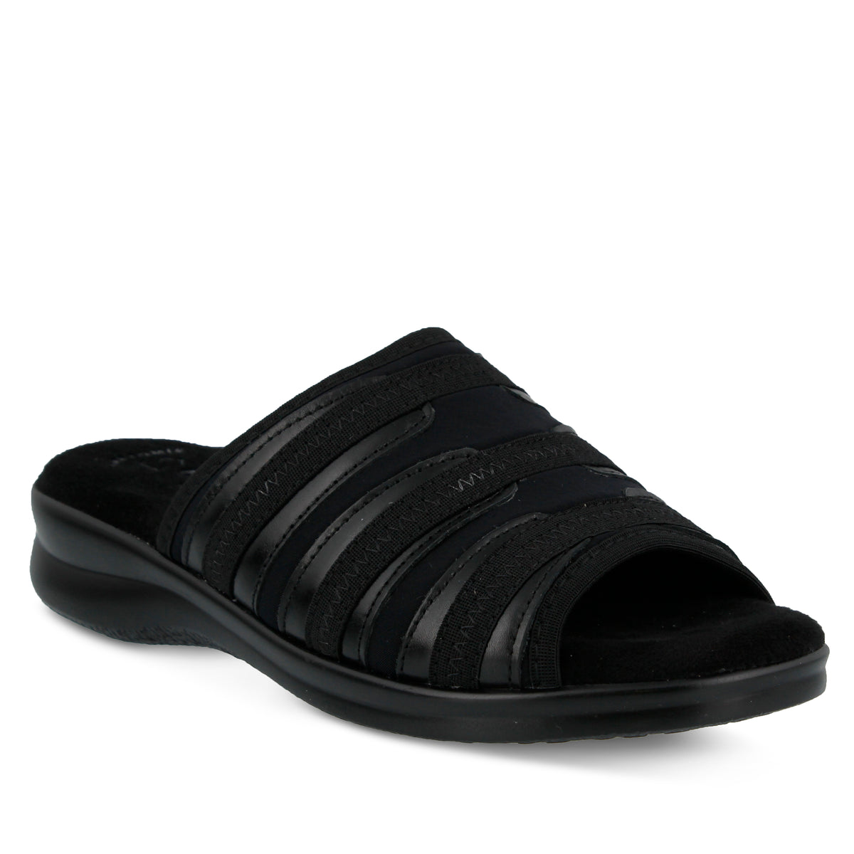 Flexus FLEXUS SWIFT SLIDE SANDAL sandal in black with flexible sole