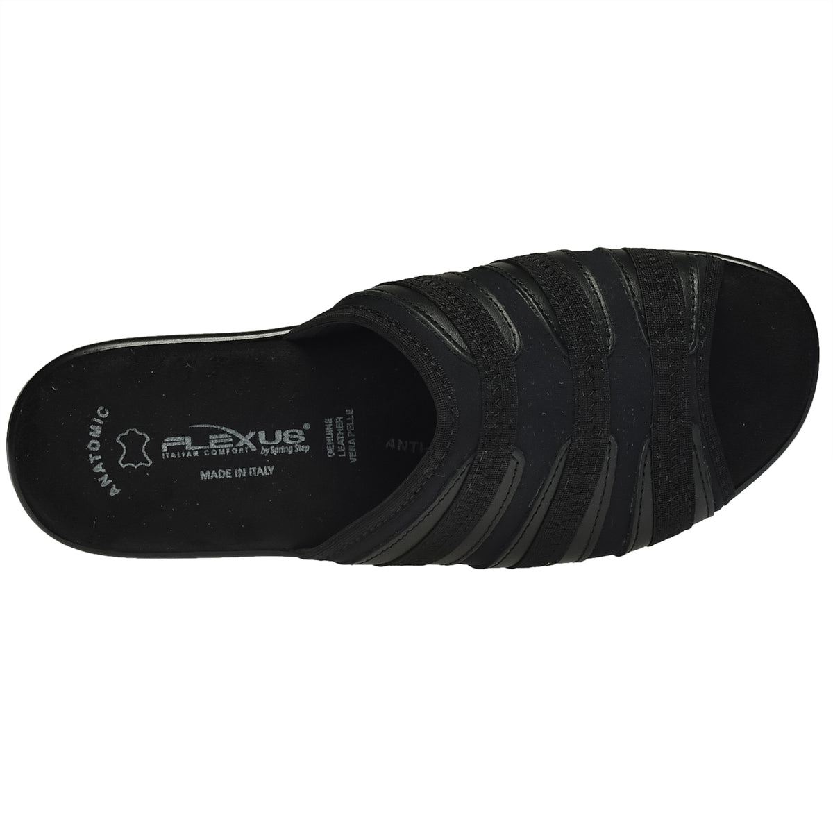 Flexus FLEXUS SWIFT SLIDE SANDAL sandal in black with flexible sole