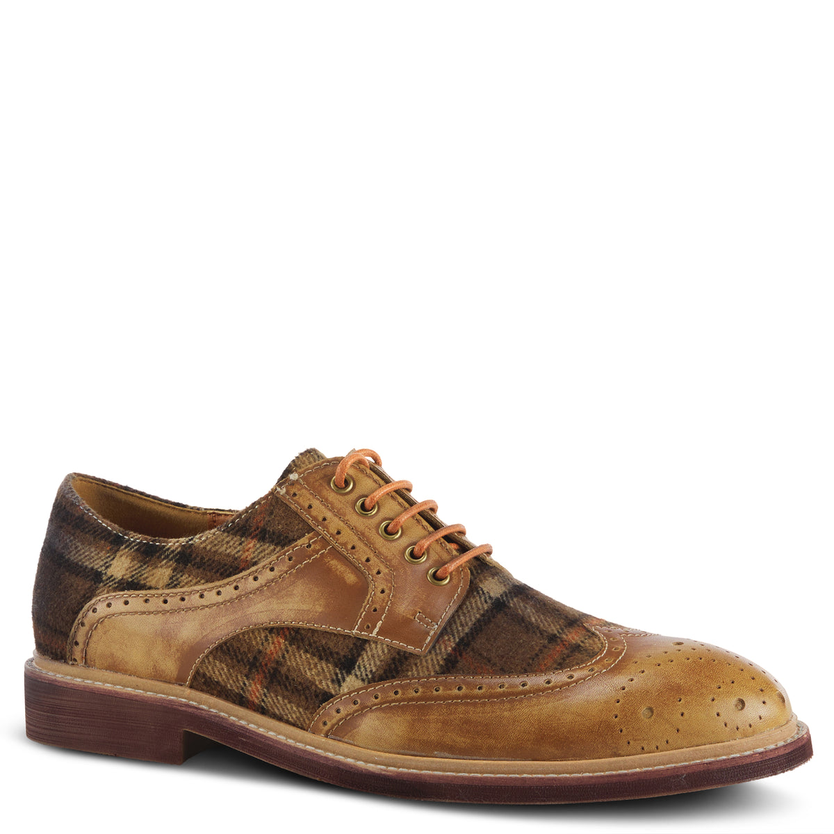 Spring Step‎ L’Artiste Thavo-Plaid tan oxfords Premium L main image 2