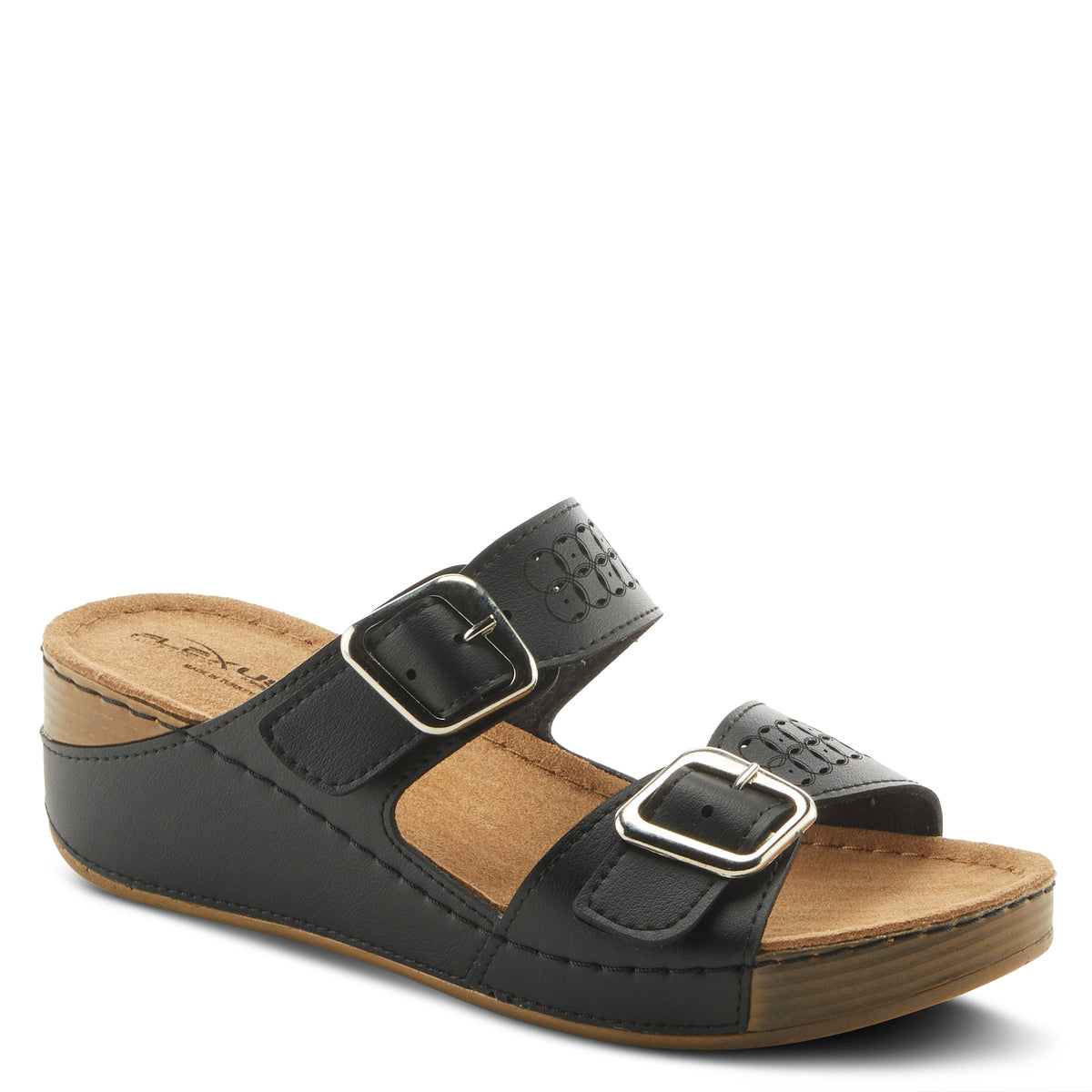 Flexus FLEXUS THRUME SLIDE SANDALS sandal in black with flexible sole