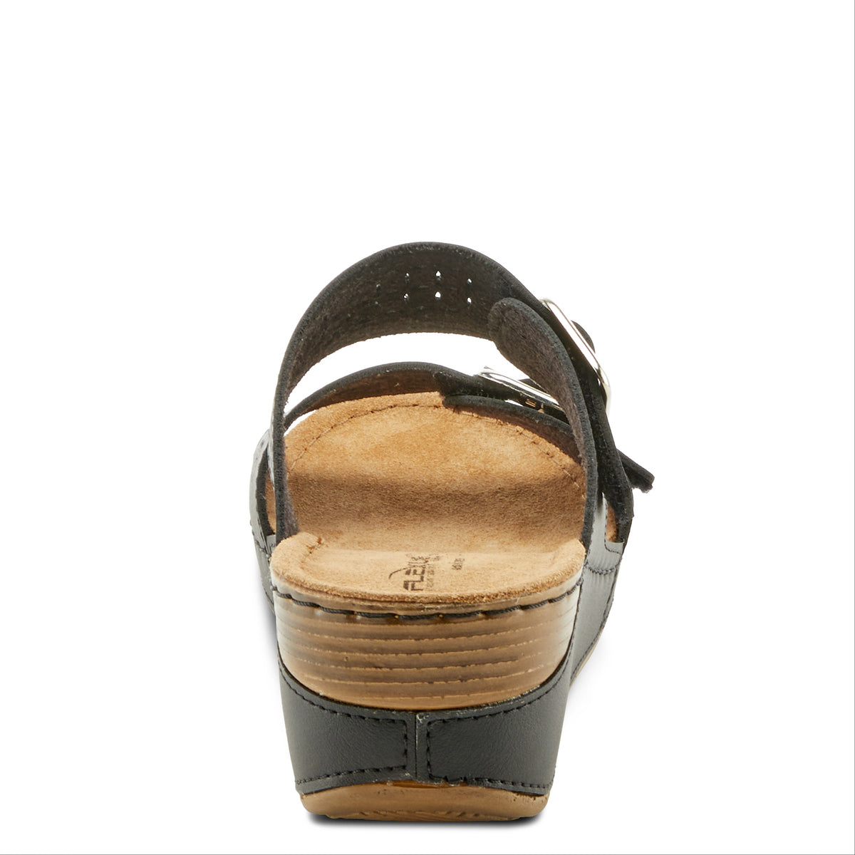 Flexus FLEXUS THRUME SLIDE SANDALS sandal in black with flexible sole
