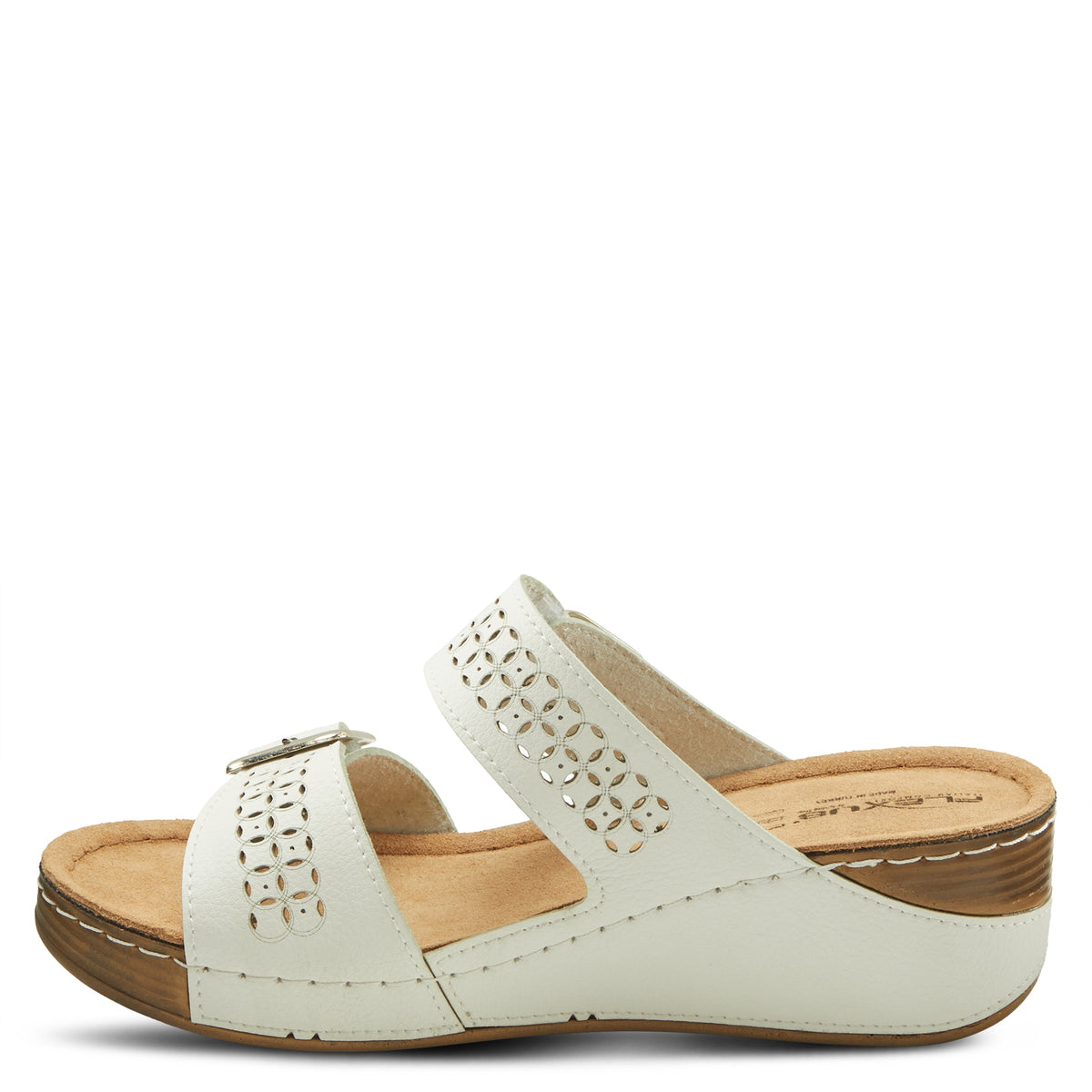 Flexus FLEXUS THRUME SLIDE SANDALS sandal in white with flexible sole