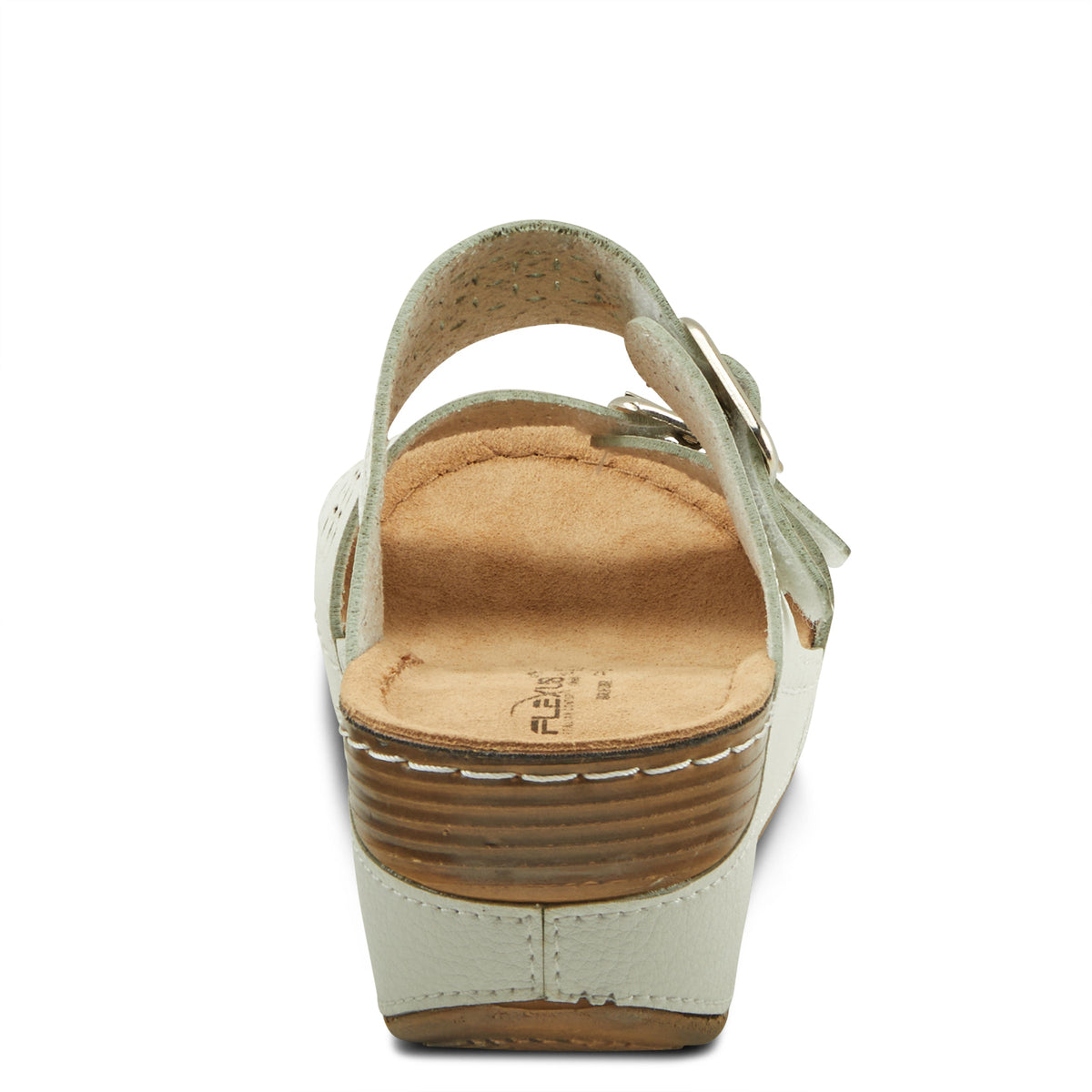 Flexus FLEXUS THRUME SLIDE SANDALS sandal in white with flexible sole