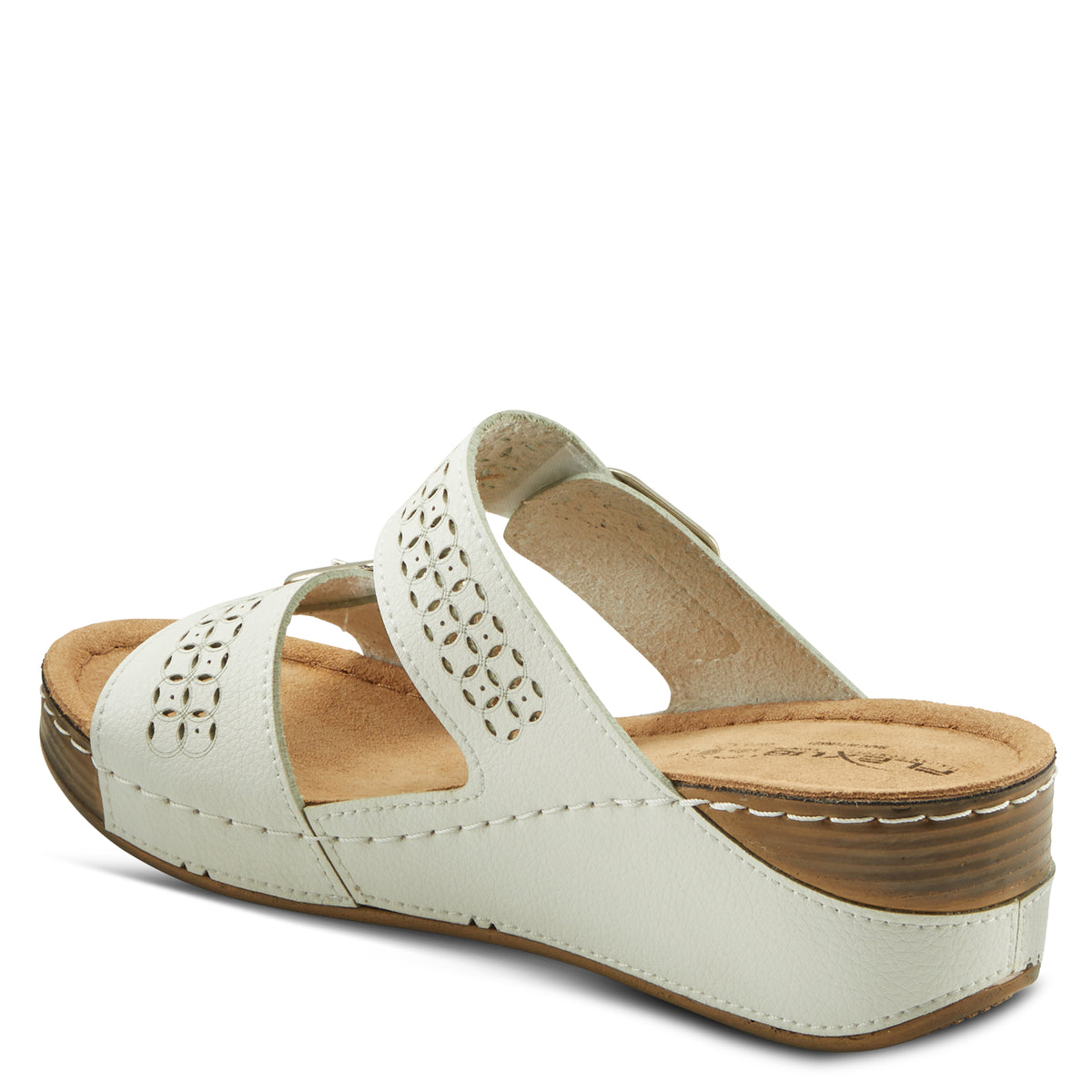 Flexus FLEXUS THRUME SLIDE SANDALS sandal in soft gold with flexible sole