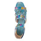 L'Artiste L'ARTISTE TIFFANITA SANDALS sandal in turquoise multi with handcrafted leather design