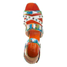 L'Artiste L'ARTISTE TIFFANITA SANDALS sandal in white multi with handcrafted leather design