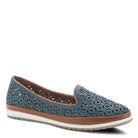 Spring Step SPRING STEP TULISA SLIP-ON SHOE shoe in blue with comfortable everyday design