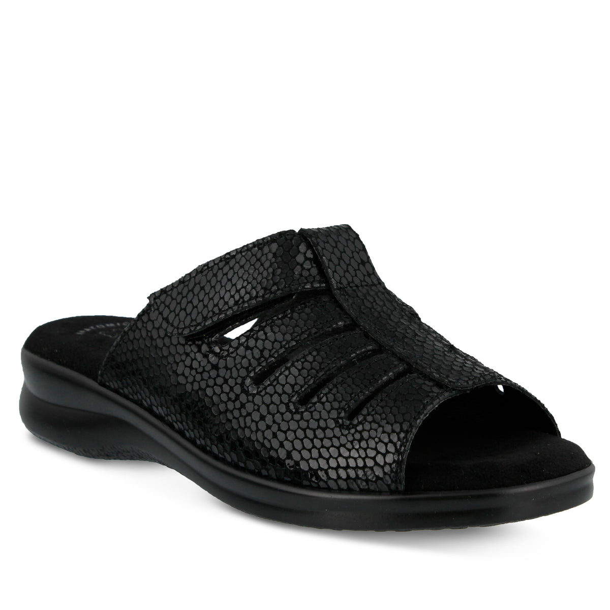 Flexus FLEXUS VAMP SLIDE SANDAL sandal in black nubuck with flexible sole