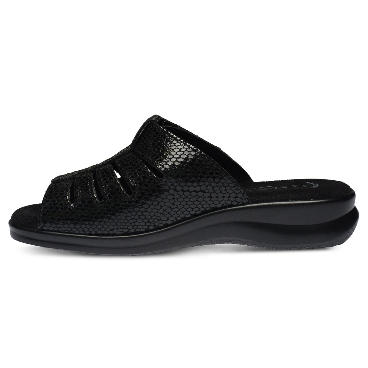 Flexus FLEXUS VAMP SLIDE SANDAL sandal in black nubuck with flexible sole