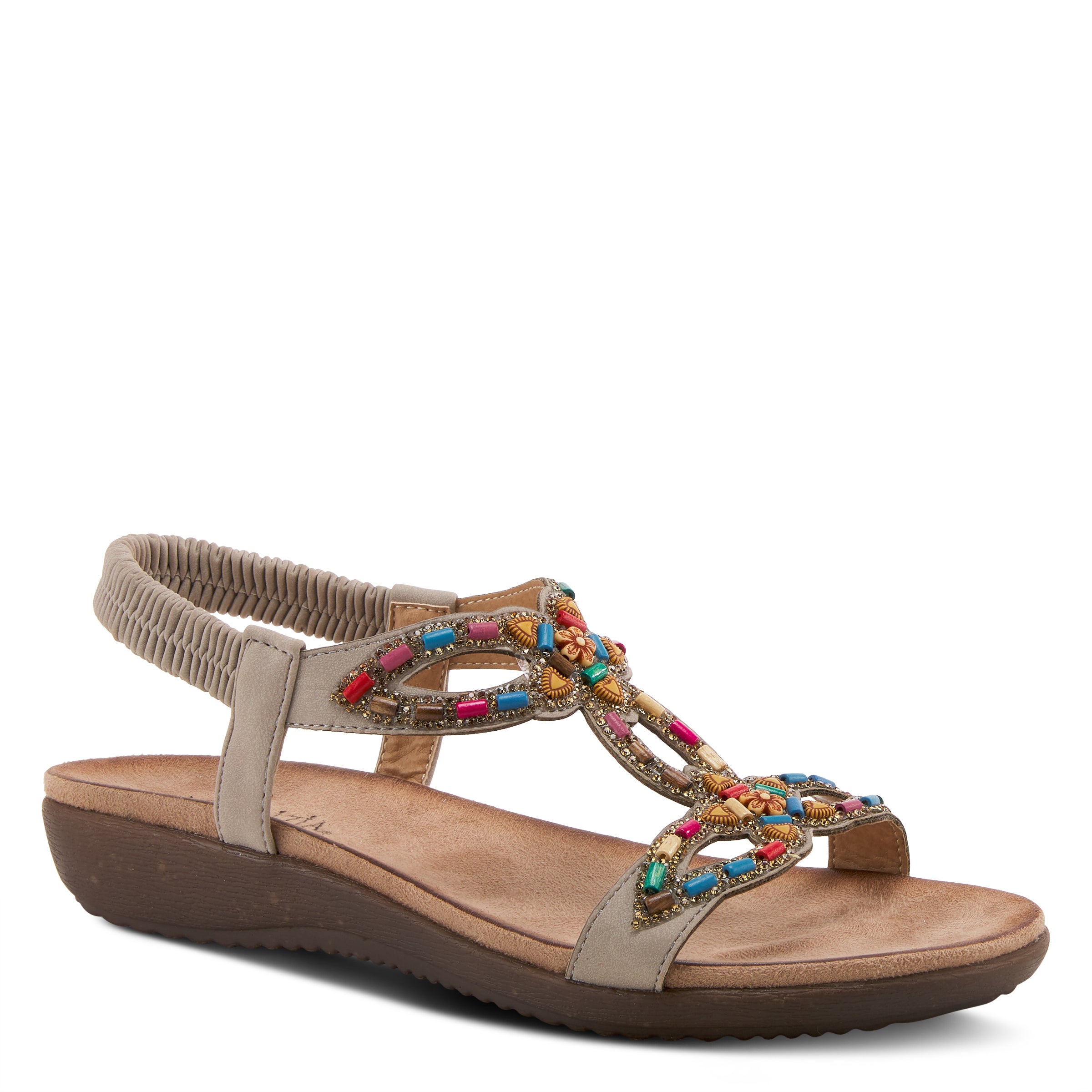 Patrizia Volcanic T-strap Multicolor Sandals – Spring Step Shoes