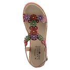 L'Artiste L'ARTISTE WELLESTA T-STRAP SANDAL sandal in black multi with handcrafted leather design