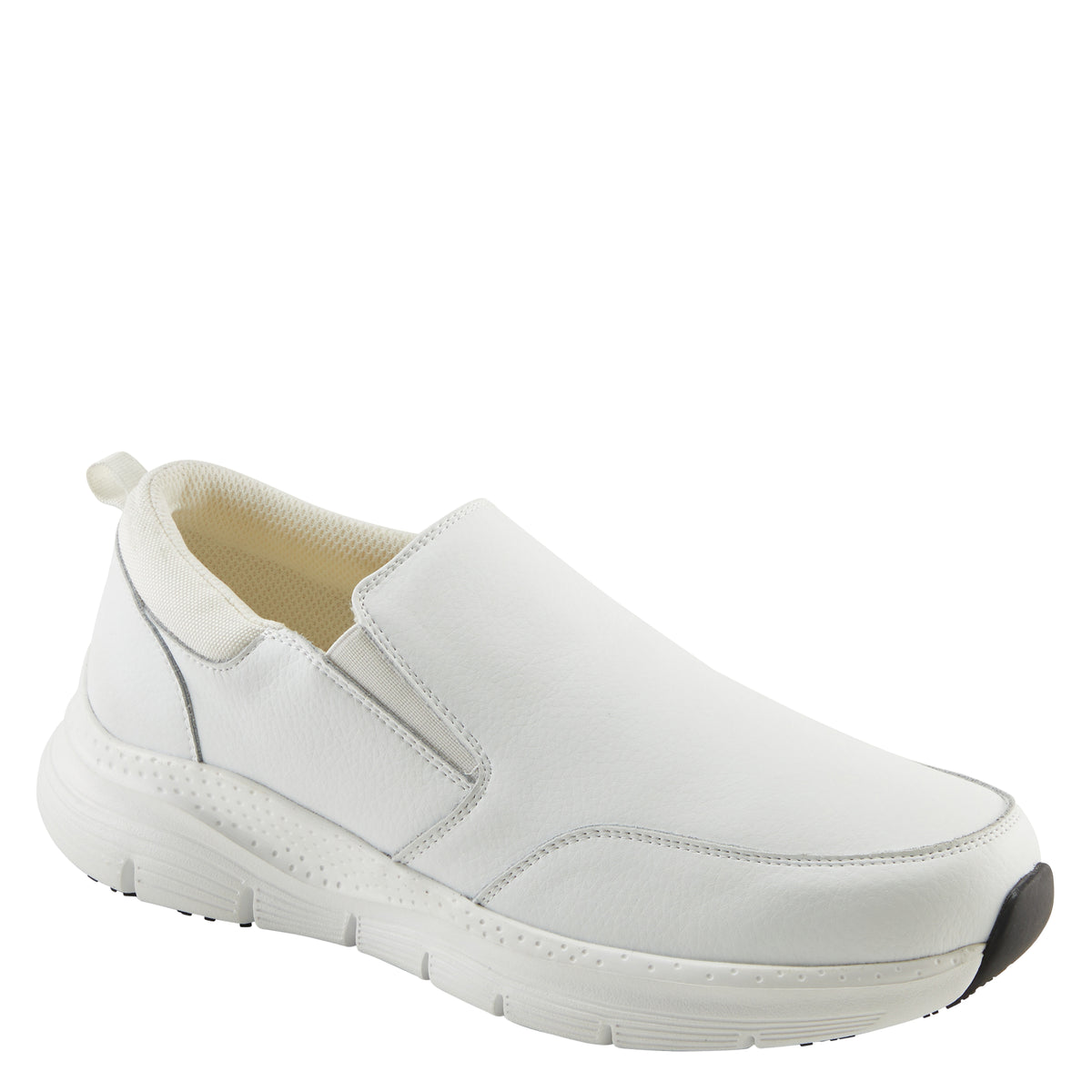 Spring Step Professional SPRING STEP PROFESSIONAL WHITAKER MEN'S SLIP-ON SHOES slip-on shoe in white with slip-resistant outsole