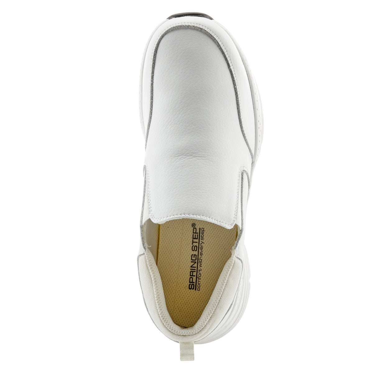 Spring Step Professional SPRING STEP PROFESSIONAL WHITAKER MEN'S SLIP-ON SHOES slip-on shoe in white with slip-resistant outsole