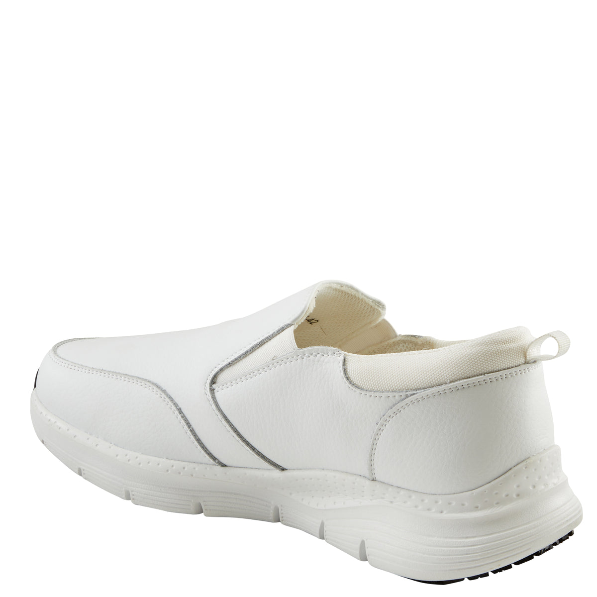 Spring Step Professional SPRING STEP PROFESSIONAL WHITAKER MEN'S SLIP-ON SHOES slip-on shoe in white with slip-resistant outsole