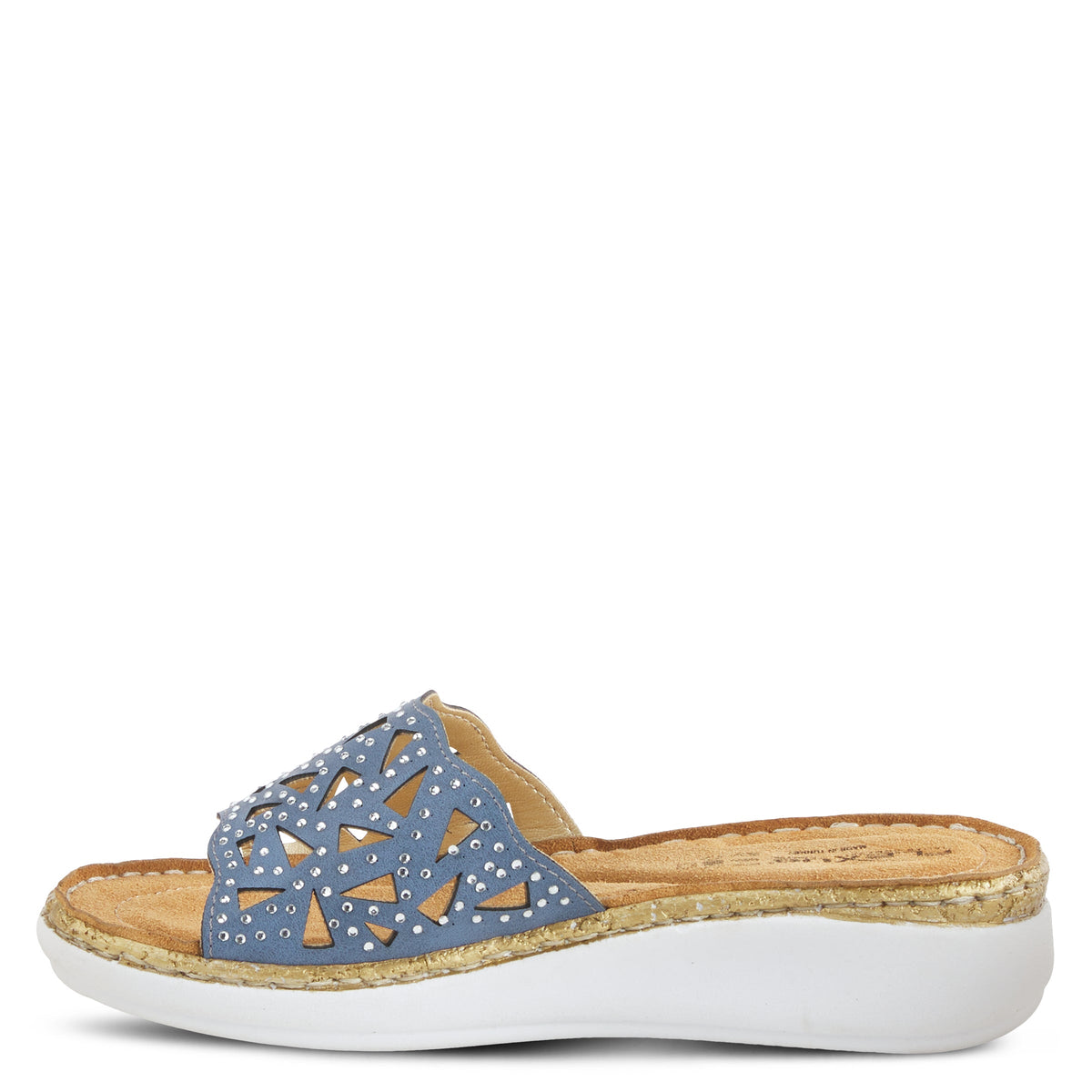 Flexus FLEXUS WINDOM SLIDE SANDAL sandal in denim blue with flexible sole