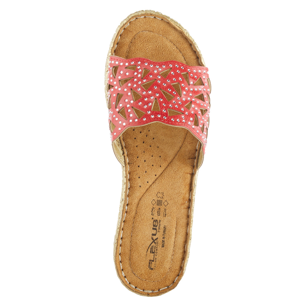 Flexus FLEXUS WINDOM SLIDE SANDAL sandal in red with flexible sole