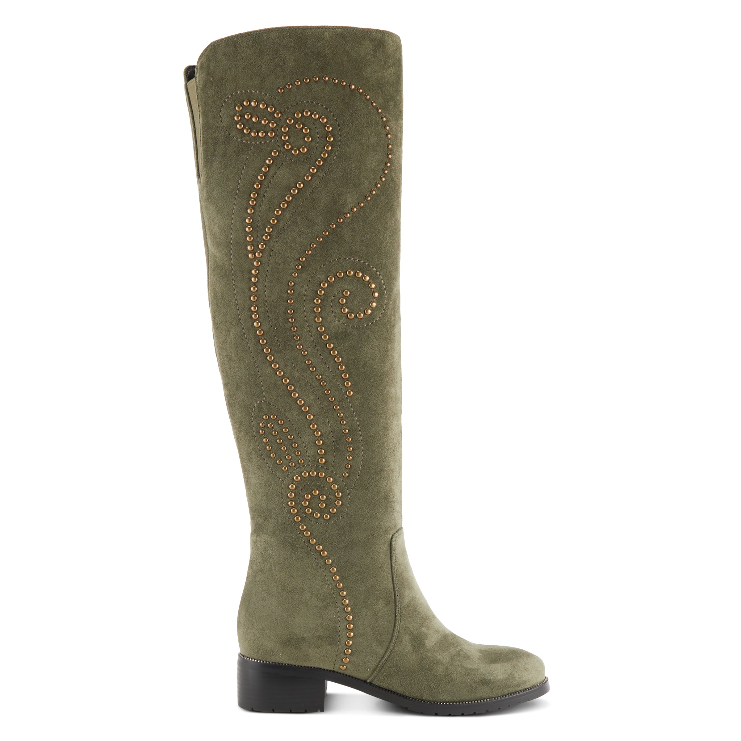 Olive green knee high boots outlet