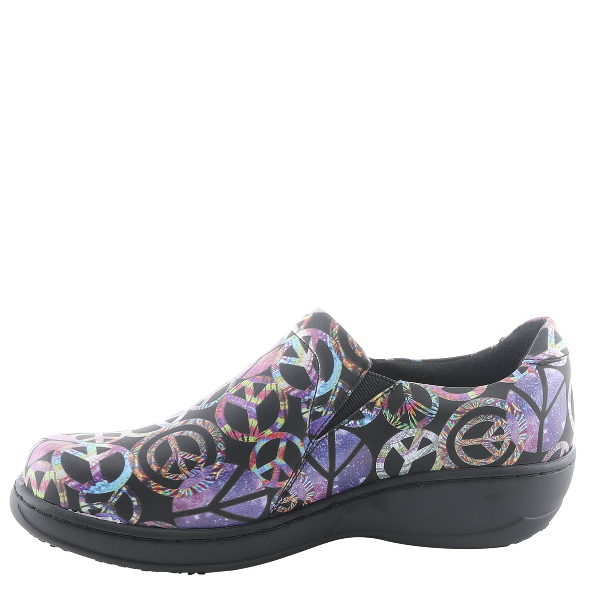 Spring Step Professional SPRING STEP PROFESSIONAL WINFREY-PEACE SLIP-ON SHOES slip-on shoe in black multi with slip-resistant outsole