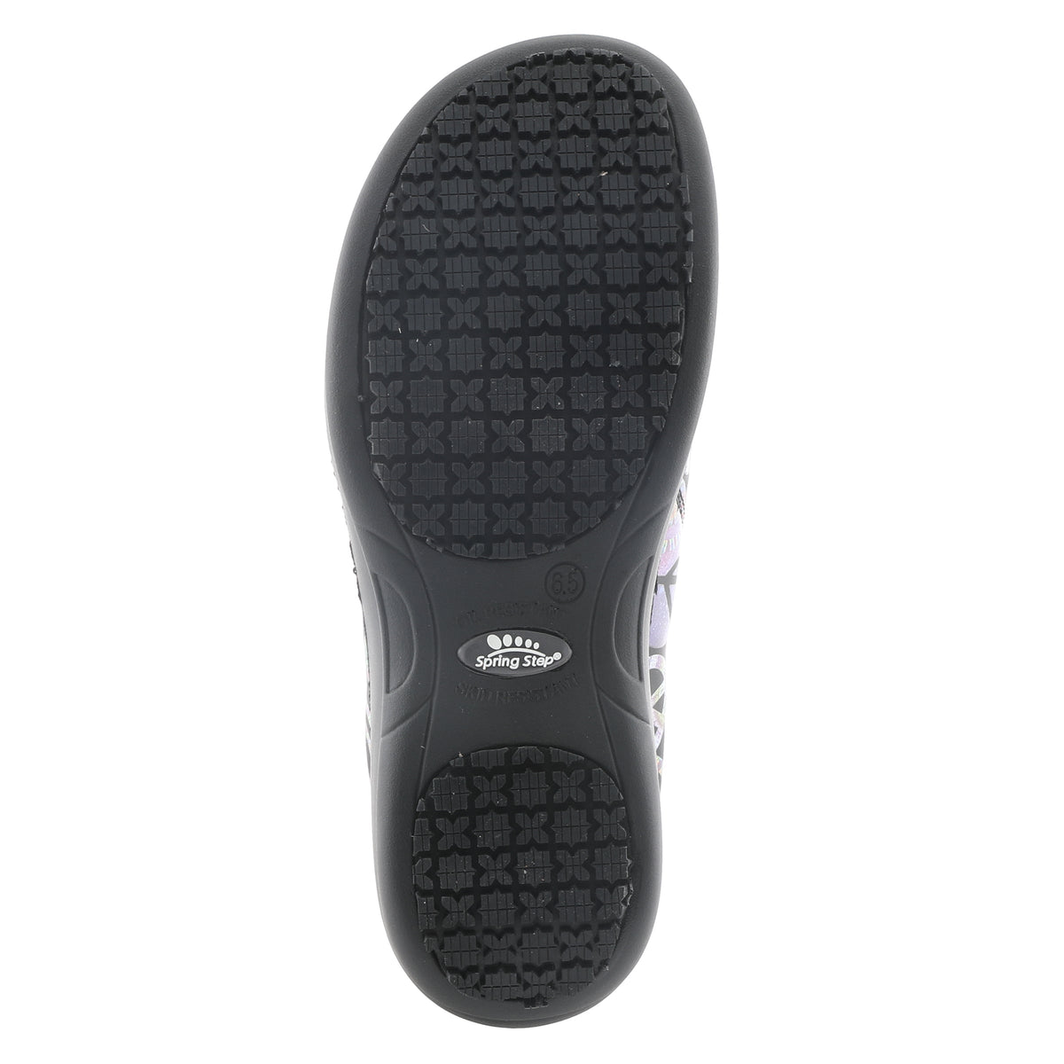 Spring Step Professional SPRING STEP PROFESSIONAL WINFREY-PEACE SLIP-ON SHOES slip-on shoe in black multi with slip-resistant outsole