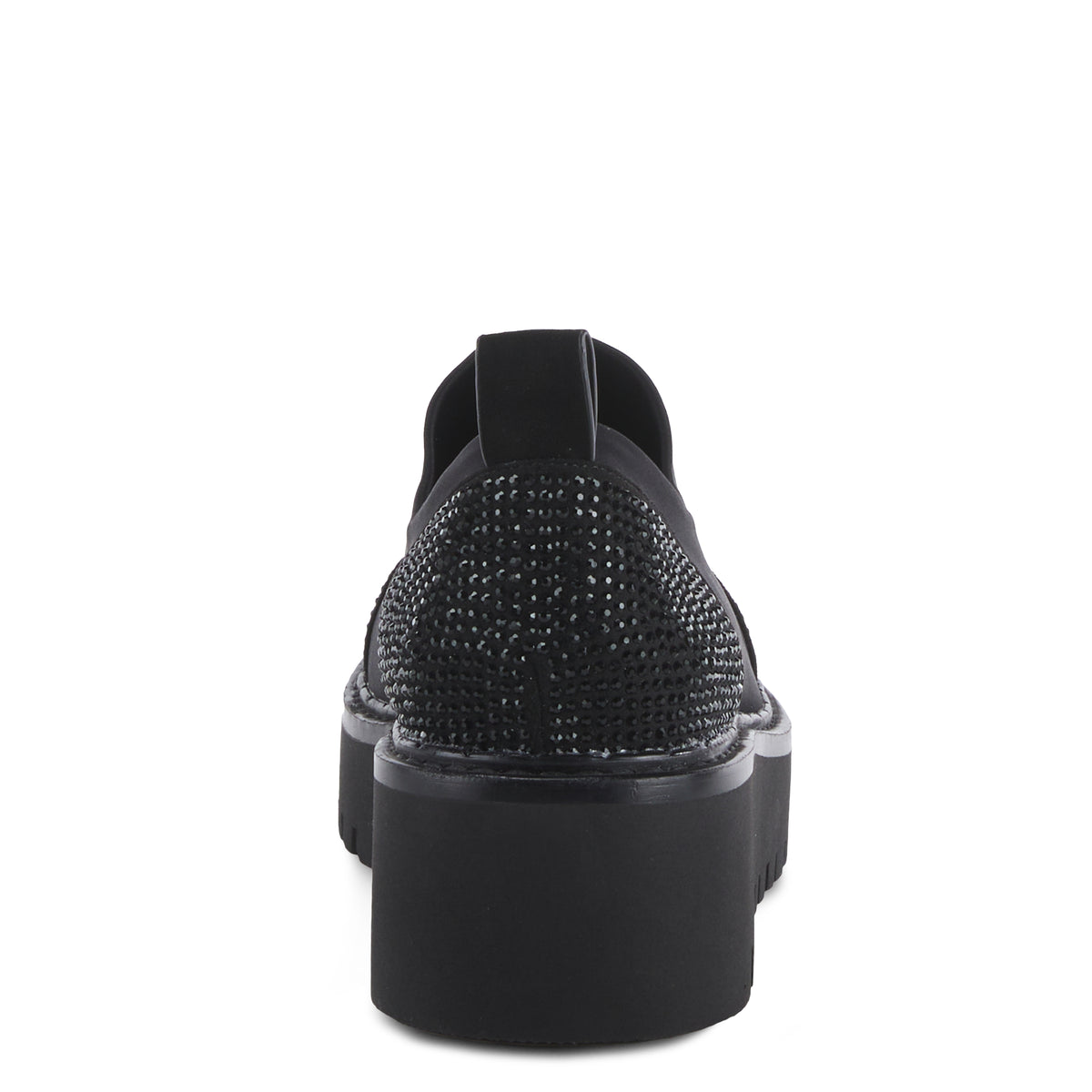Azura Zadie Slip-On women's heel in black with platform sole and closed toe