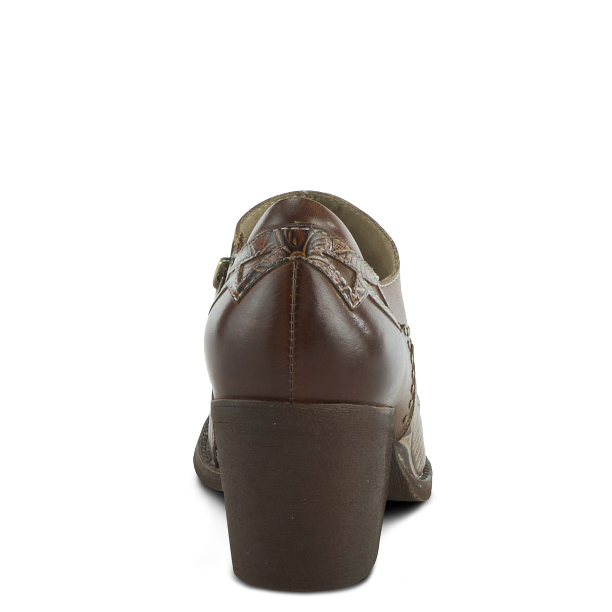 L'Artiste L'ARTISTE ZAPPA WESTERN SHOOTIE shoe in brown with handcrafted leather design