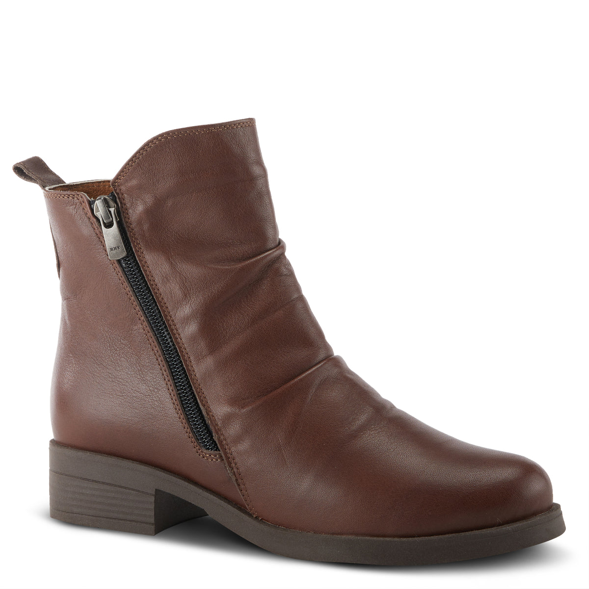 Spring Step SPRING STEP ZIPSTERING BOOTIE boot in brown with comfortable everyday design