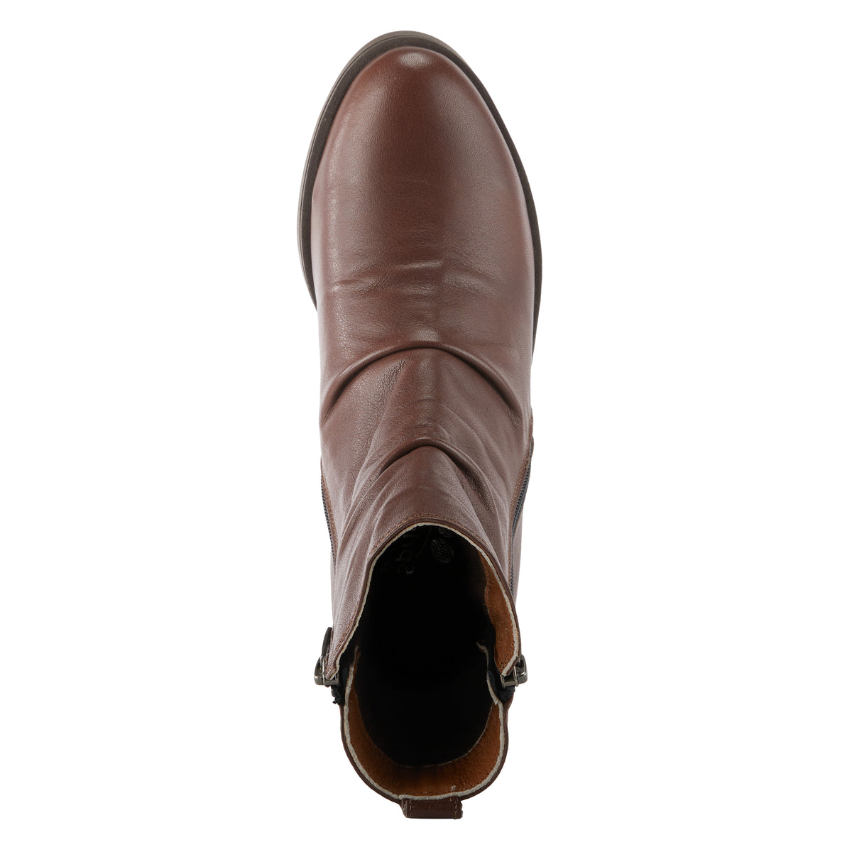 Spring Step SPRING STEP ZIPSTERING BOOTIE boot in brown with comfortable everyday design