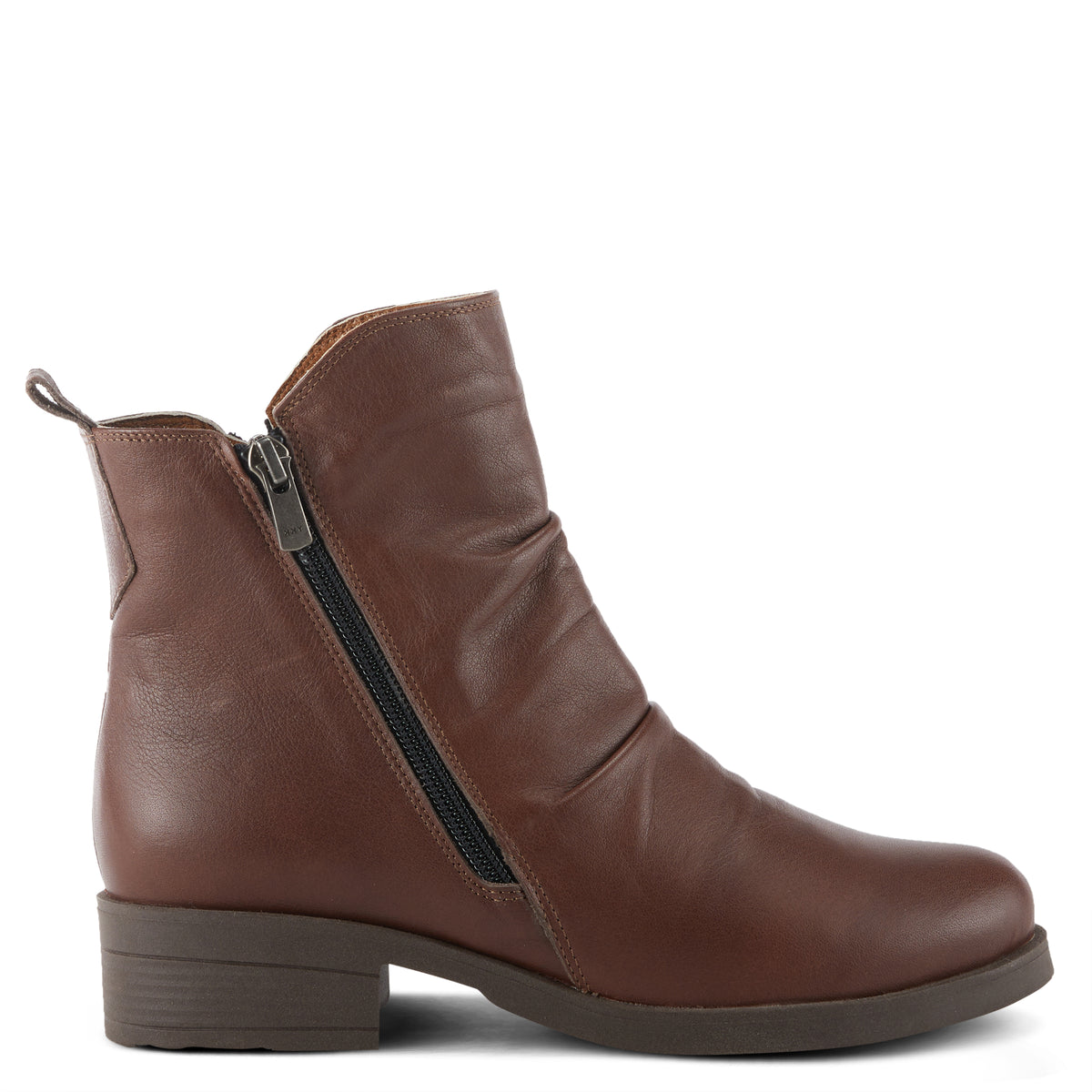 Spring Step SPRING STEP ZIPSTERING BOOTIE boot in brown with comfortable everyday design